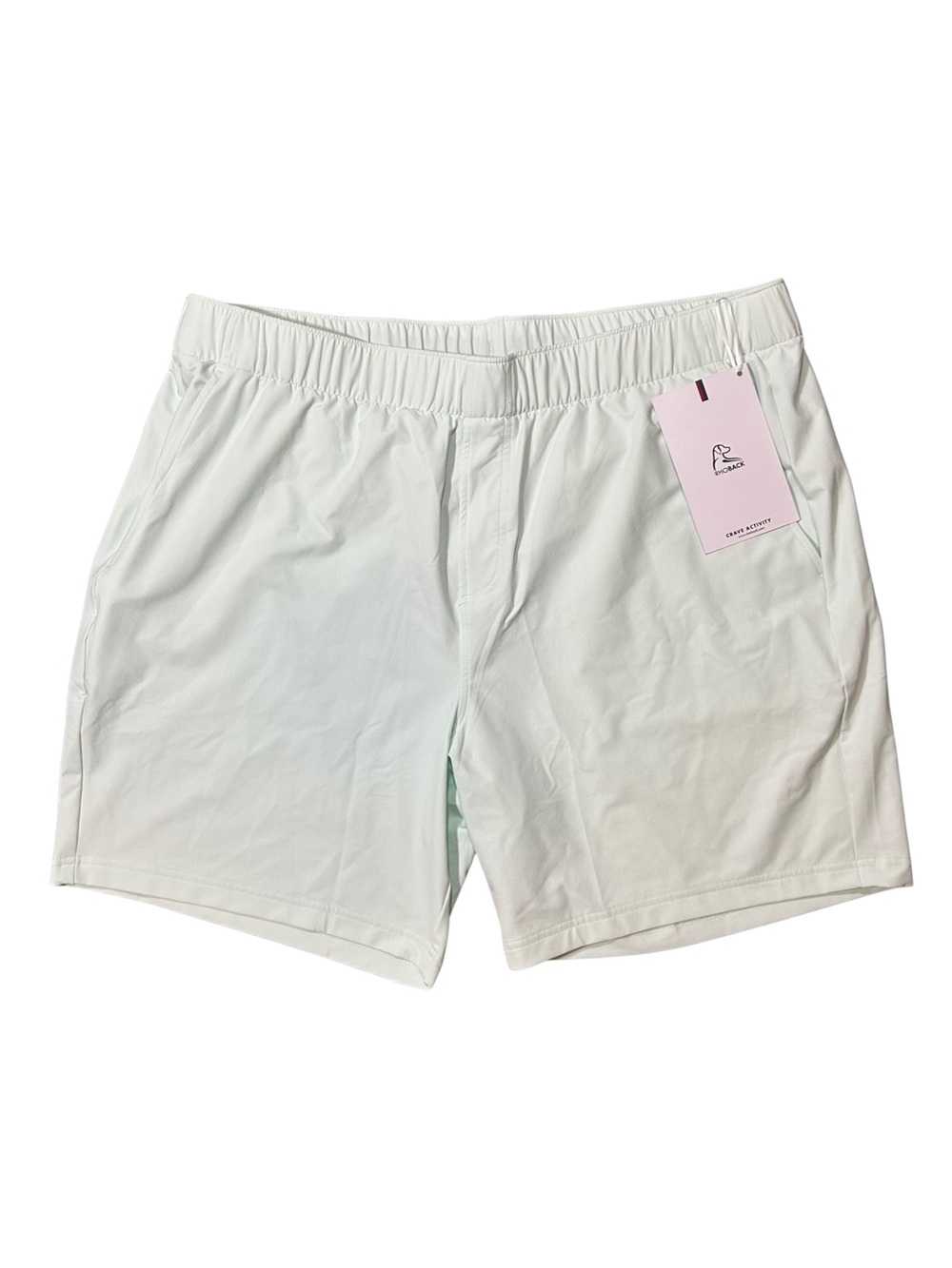 Rhoback Skylight Green Solid Everyday Shorts Turquoise Teal 7.5” Inseam
